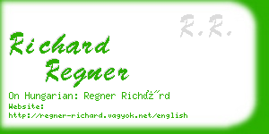 richard regner business card